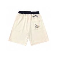 ต้นฉบับ 2023 LOEWE summer new high-quality LOEWE big dragon bag chinchilla color matching embroidery casual sports shorts for men and women popular style all-match 5-point pants