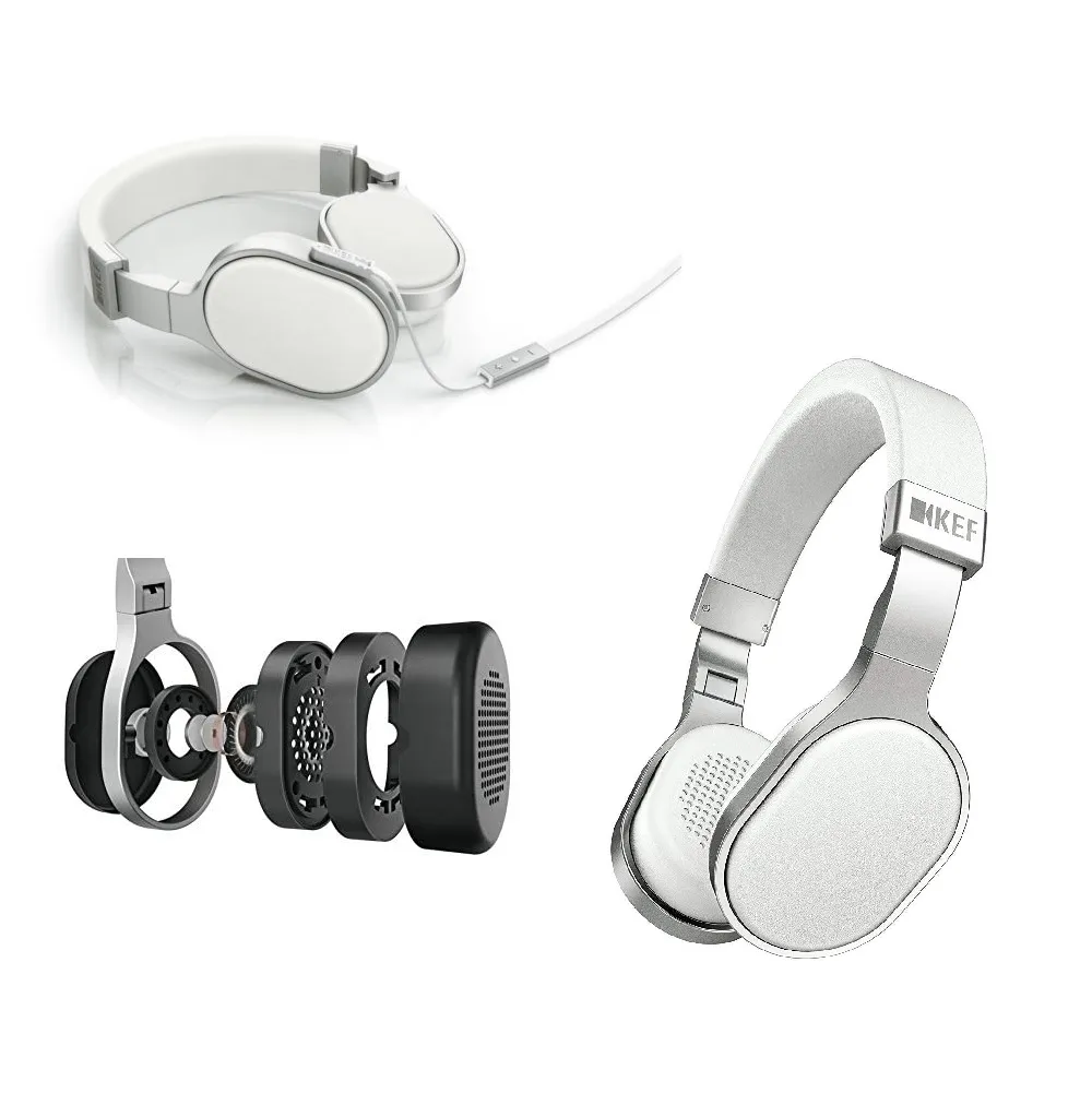 KEF M500 Hi-Fi On-Ear Headphones Aluminum White by KEF