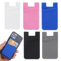 Silicone Phone Card Holder Wallet Case Phone Wallet Stick On Credit Card Holder Phone Pocket for Almost All Cell Phone Card Holders