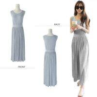 Top Soft Women Summer Modal Cotton Simple Casual Long Maxi Dress