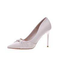 22 ladylike pleated beige show mouth high-heeled shoes eleg and tempeent ladies pnted dress shoes