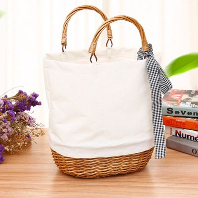 Bag Rattan Clutch Handbag Summer Beach Wicker Bag For Women