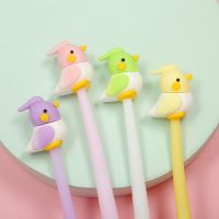 10Pcs/Bulk Novelty Cute Kawaii Bird Parrot Pens Erasable Funny Gel Ink Pen for Writing Girl Kids Stationery School Kit Ballpen Pens