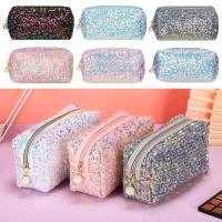 Travel Toiletry Kit. Stylish Pen And Makeup Bag Zipper Pen Bag Makeup Storage Organizer Glitter Cosmetic Bag