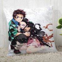 ปลอกหมอน Yingke ลาย Demon Slayer Kimetsu No Yaiba หมอนพิมพ์ลายลายอนิเมะปลอกหมอนแต่งลายปรับแต่งได้ขนาด45X45ซม. A19.11.8