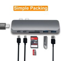 ต้องการหลัง USB-C Dock ไปยัง HDMI Thunderbolt 3อะแดปเตอร์ USB Type C Hub กับพลังงาน TF ตัวอ่าน SD USB 3.0สำหรับ MacBook Pro/air 2020 USB-C