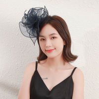 Women Chic Fascinator Hat tail Wedding Party Church Headpiece Fashion Headwear Formal Feather Hair Accessories