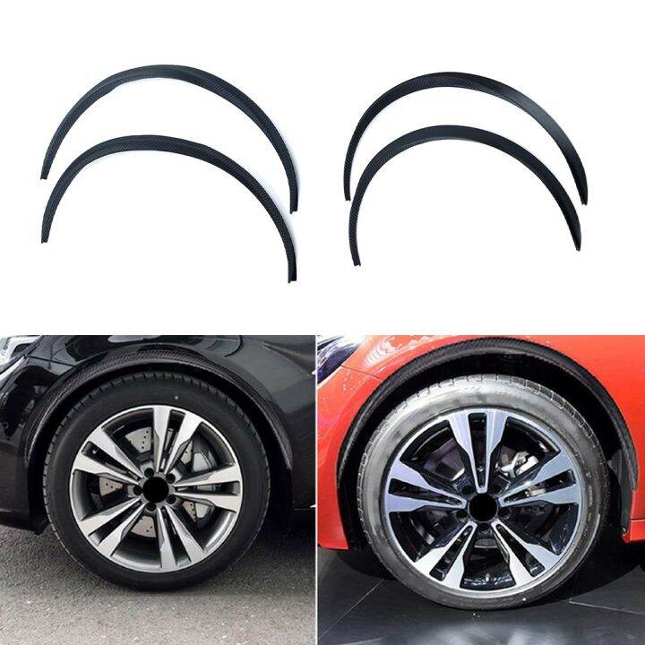 4x/kit Car Wheel Eyebrow Arch Trim Lips Strip Fender Flare Protective