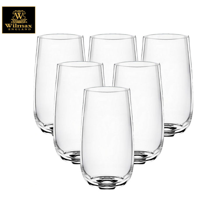 Tall Water Drinking Glasses Set Of 6, 540 Ml