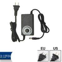 AC to DC Power Adapter Adjustable 3 12V 3A 36W Adjustable Driver Power Adapter Motor/LED Light Monitoring Adapter US/EU Plug