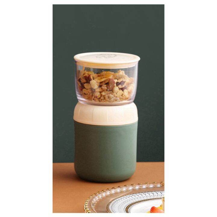 oatmeal-cup-oatmeal-insulated-yogurt-cup-two-in-one-practical-400ml-300ml-with-spoon