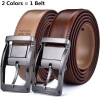 Mens Reversible Classic Dress Belt Leather Rotating Buckle Two In One By Beltox Fine Belts