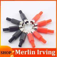 Merlin Irving Shop 10pcs Black Red RCA Plastic Male Jack Connector adapter Solder Audio Video Plug Handle Stereo Plugs Channel Dual Industrial Tool DIY