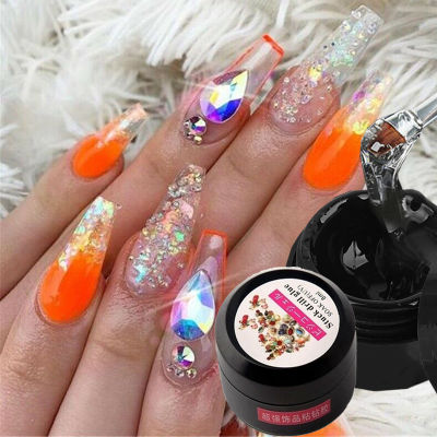 ขายร้อน Super Sticky Glitter กาว UV Gel 8Ml Nail Art Rhinestones อัญมณีเครื่องประดับตกแต่งอุปกรณ์เสริมกาวเล็บ Gel