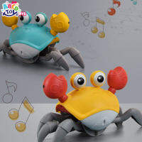 ของเล่น ABCD ตุ๊กตาปูไฟฟ้าสำหรับเด็ก,ของเล่นดนตรีศึกษาปูเซ็นเซอร์หลีกเลี่ยงอุปสรรคอัตโนมัติตัวนำหนีออกจากบ้านคลังสินค้าพร้อมเป็นของขวัญ