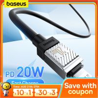 Baseus PD 20W สายเคเบิล USB ชนิด C สำหรับ14 13 8สาย USB เร็ว C สำหรับสายชาร์จ Type C เพื่อสายไลต์นิ่งรหัสลวด