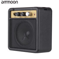 [Effect Pedal World] อุปกรณ์ขยายเสียงแอมป์กีตาร์ แอมป์กีต้าร์ขนาดเล็ก Portable Mini Guitar Amplifier Amp Speaker 5W Supports Volume Tone Adjustment Overdrive black without power cord