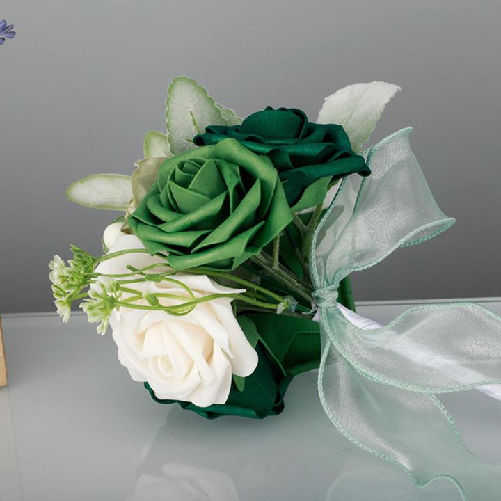 wdelever-ช่อดอกไม้ดอกไม้ประดิษฐ์ที่สง่างามสำหรับวันครบรอบงานดีไอวายสำหรับเจ้าสาวพิธีอาบน้ำ