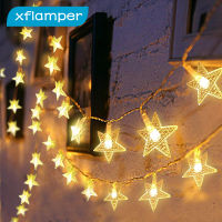 xflamper 100 LED Star String Light 10M Holiday Fairy Lights Waterproof 8 Modes Outdoor Indoor Lighting for Wedding Decoration