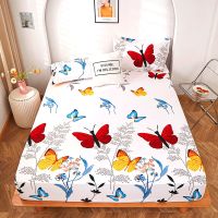 2021 New Product 1pc 100 polyester printing fitted sheet with four corners and elastic band sheets pillowcases need order