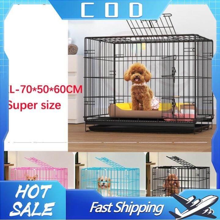 Local delivery 】 foldable pet cage size Xl cat for dog with Poop Heavy