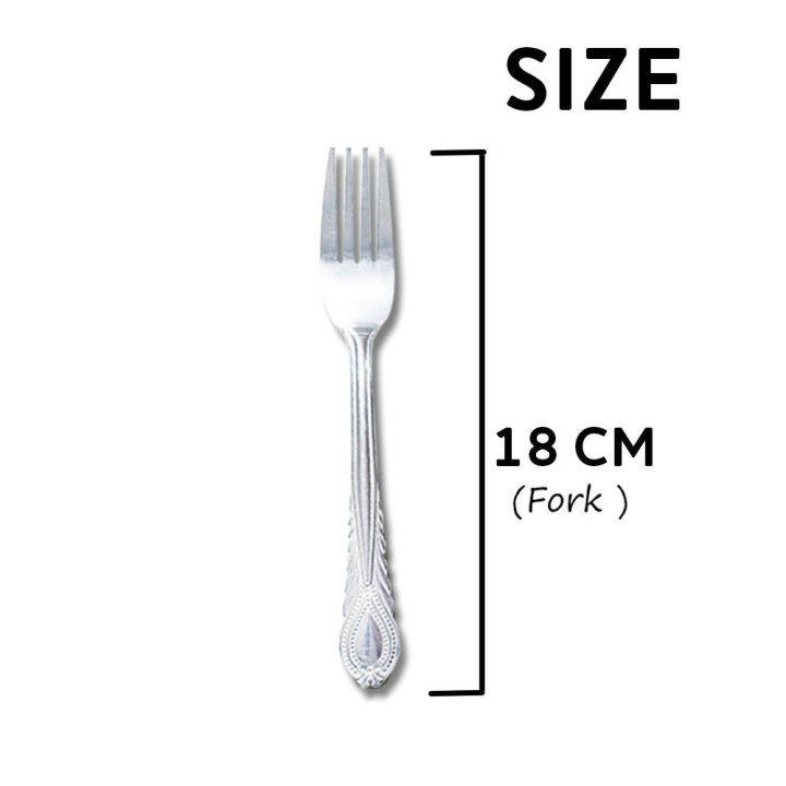 MJS Dinner Fork Stainless Steel (Silver) Lazada PH
