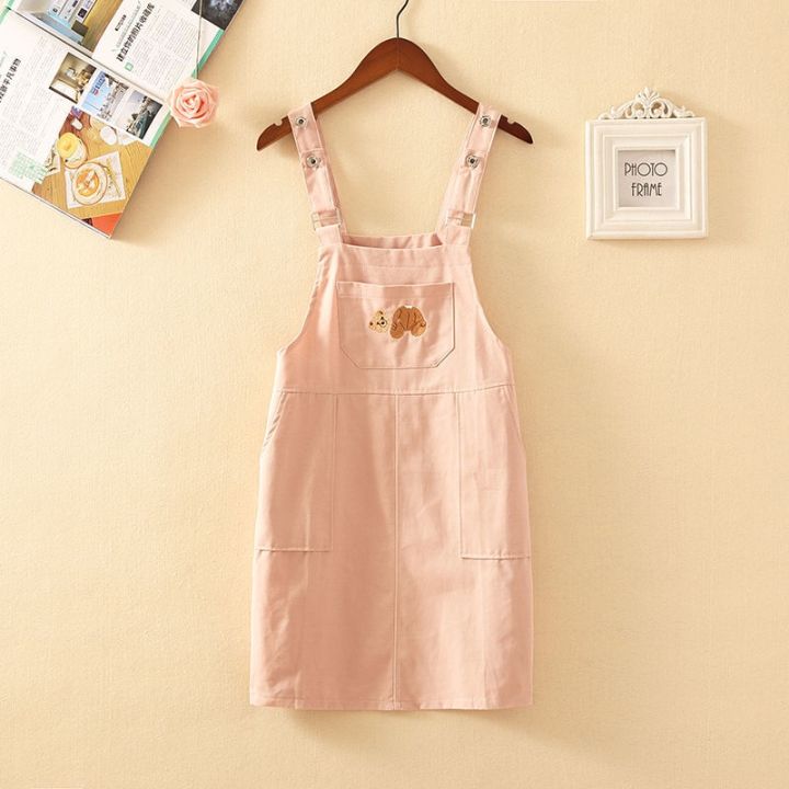 new-strap-skirt-two-piece-suit-student-korean-embroidery-age-reducing-small-fresh-suspender-dress-5-color