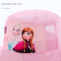 Frozen Baby Foldable Sun Hat Summer Sunscreen Girl Hat Girl Thin Fisherman Hat Elsa Large Brim Mesh Hat DNF9299