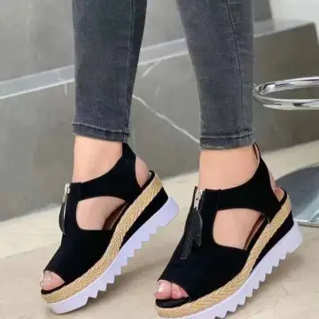 Wedge peep hot sale toe sandals