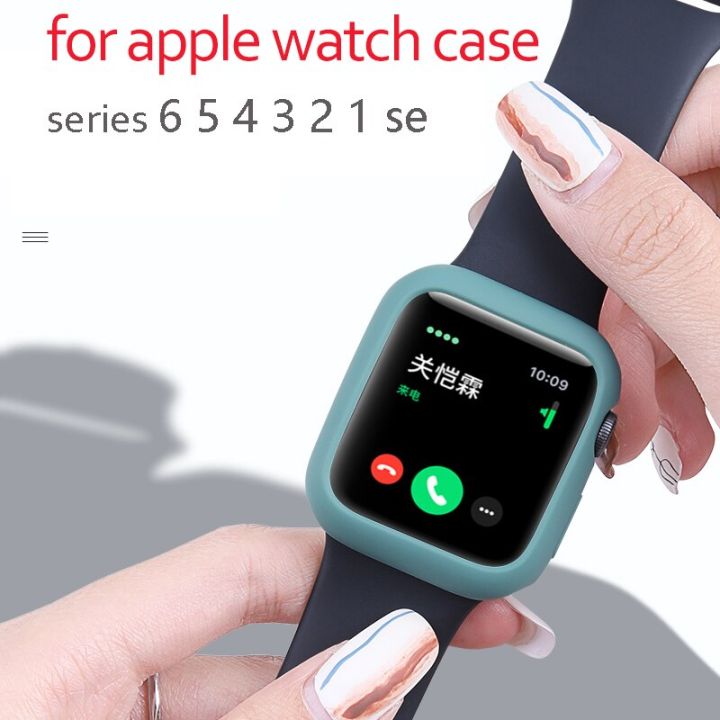 เคสสำหรับ-apple-watch-กรอบนาฬิกา6-5-4-3-se-40มม-44มม-เคสนิ่มสีสันทนต่อการขีดข่วนสำหรับ-iwatch-series-2-1-42มม-38มม