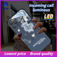 MG TIKTOK ระเบิดโทรแสง LED แก้วสำหรับ iPhone โทรศัพท์กรณี14Promax 14max 13 13Pro 13Promax 12ProMax 11สำหรับ Apple โทรศัพท์กรณี7พลัส8พลัส XR XS X XSMAX 11ProMax 11pro 12 12pro 7 8ภาษาของคู่รักดอกไม้