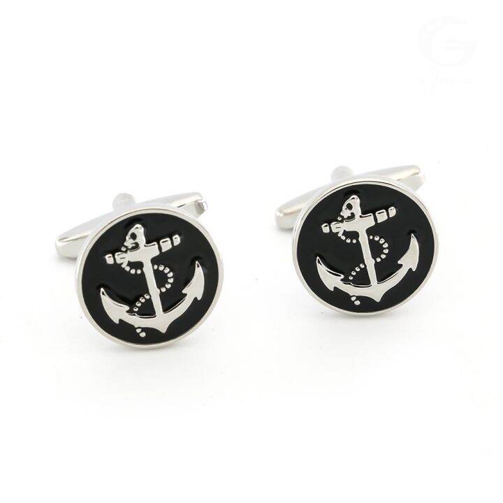 free-shipping-fashion-cufflinks-sport-anchor-design-brass-material-cuff-links-gift-for-seaman