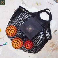 8ECEMBER - Foldable Netty tote bag / Short handle - กระเป๋าผ้าตาข่ายพับเก็บได้ - สายถือสั้น