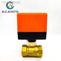 ✆∈ 3/4 Electric Ball Valve Brass Air Conditioning Floor Heating Solenoid Valve Two-Way AC220V DC24V DC12V