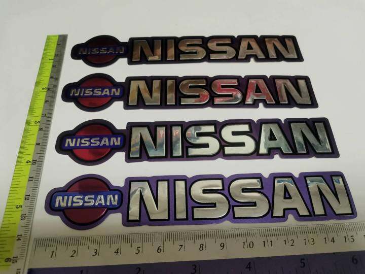 สติ๊กเกอร์ฟอยด์-ปั๊มนูน-คำว่า-nissan-ติดรถ-แต่งรถ-นิสสัน-sticker-สวย-งานดี-หายาก-ถูกและดี-ติดท้ายรถ-ติดประตูรถ-ติดข้างรถ