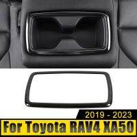 สติกเกอร์ติดที่คลุมกรอบสมบูรณ์ยึดแถวถ้วยน้ำสแตนเลสสำหรับโตโยต้า RAV4 XA50 2020 2021 2022 2023 RAV 4