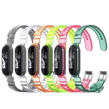 Mi Band 6 7 Strap for Xiaomi Mi Band 5 Bracelet Silicone Correa Sport  Wristbands Pulseira Translucent Opaska Miband 7 Strap