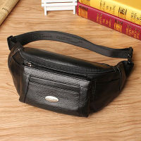 Genuine Leather Waist FannyPack Bag For Men Hip Bum Loop Belt Purse Real Cowhide Male Sling Cross Body Messenger Chest Bags