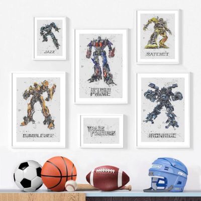 โปสเตอร์ Transformers: Optimus Robot Autobot Nordic Canvas Painting Prints Wall Art Pictures - Perfect For Living Room, Kids Room,And Home Decor Gift