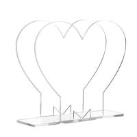 Heart Napkin Holder Acrylic Paper Towel Holder Transparent Upright Paper Napkin Organizer Vertical Paper Towel Holder for Home Party Decorations judicious