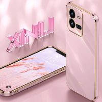 เคสชุบสำหรับ Vivo V25 Pro V25E Y22s Y35 Y16 Y22ตะเข็บขอบตรง4G 5G ซิลิโคนนิ่มฝาครอบปลอกกันกระแทกเคสโทรศัพท์