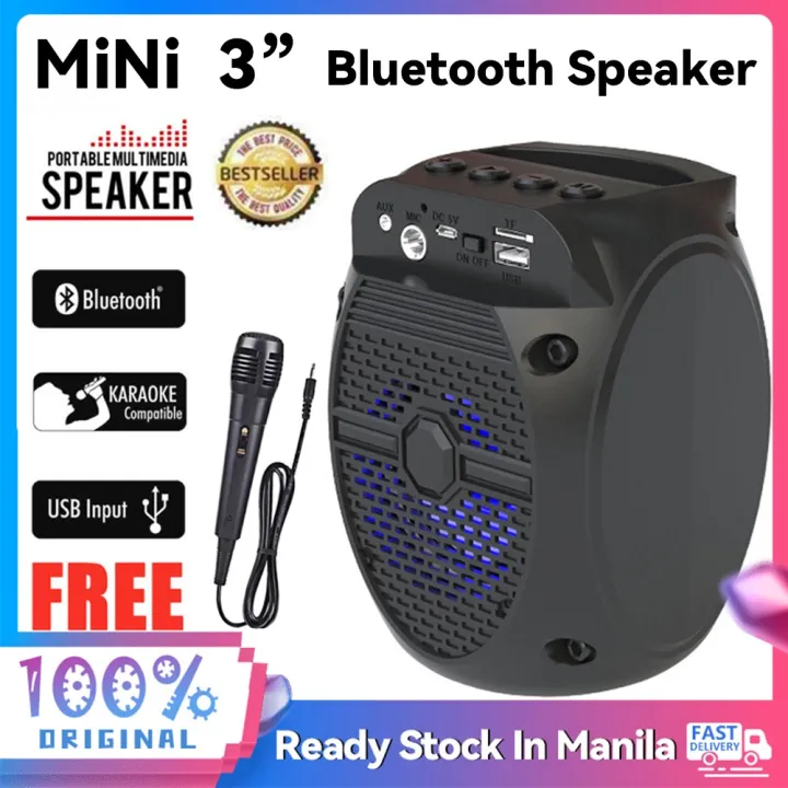 [Manila stock] Portable Bluetooth Speaker Mini Wireless Speaker With
