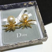 Dior endorf ต่างหูเม็ดกลมไข่มุกแฟชั่นย้อนยุค