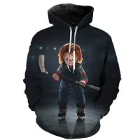 Horror Movie Chucky Hoodies Style Men Fashion 3D Printed Sweatshirts Autumn Long Sleeve Pullovers Plus Size Hooded Sweatshirts