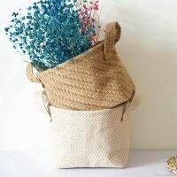 【COD】Household DIY Handmade Flower Pot Jute Cloth Simple Portable Desktop Storage Basket