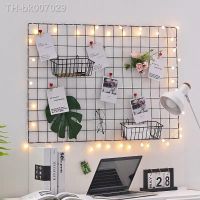 ♤♦  Home Wall Decoration DIY Art Iron Grid Decor Photo Frame Postcards Storage Wall Art Display Storage Rack Holder Shelf Organizer