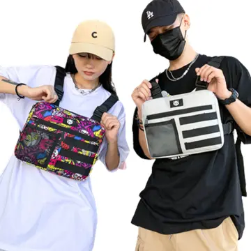 Men Women Chest Rig Bag Hip Hop Streetwear Waist Bag Adjustable