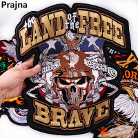 LAND ฟรี BRAVE Patch ขนาดใหญ่แพทช์ปักรถจักรยานยนต์ Biker เย็บ Patch เหล็กบนแพทช์สำหรับเสื้อผ้าแจ็คเก็ตกางเกงยีนส์ DIY-rtertewwewew