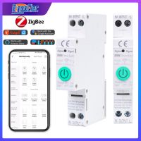 TUYA ZigBee Smart Circuit Breaker Mounting Miniature Household Air Switch 1p 2p 63A Smart Home Remote Control with Alexa Google