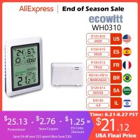 Ecowitt WH0310 Wireless Weather Station Digital Indoor Thermometer Hygrometer Humidity Monitor with Temperature Sendor 433MHz